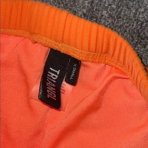 Orange Ribbed Triangl Swim Shorts - Picture 2 of 4